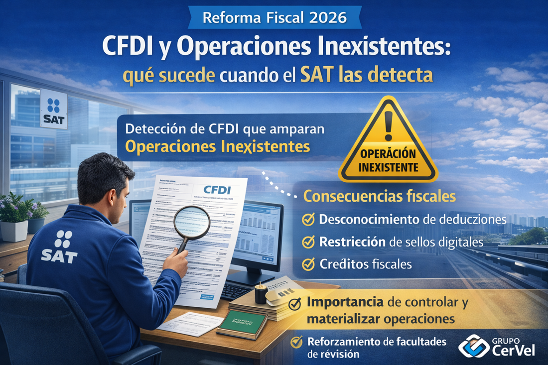 Revisión de CFDI y detección de operaciones inexistentes por parte del SAT conforme a las Reformas Fiscales 2026