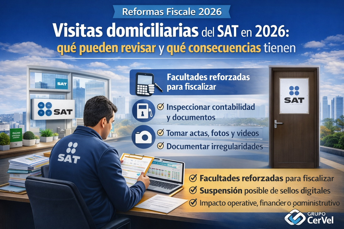 Visita domiciliaria del SAT y facultades de revisión fiscal conforme a las Reformas Fiscales 2026