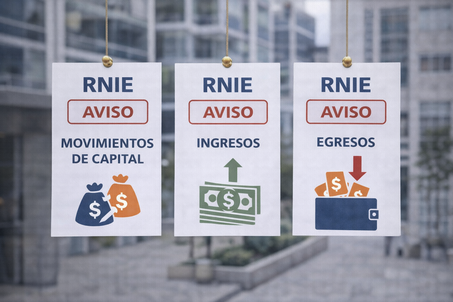 Avisos de movimientos de capital y flujos financieros para cumplimiento ante el RNIE en México.