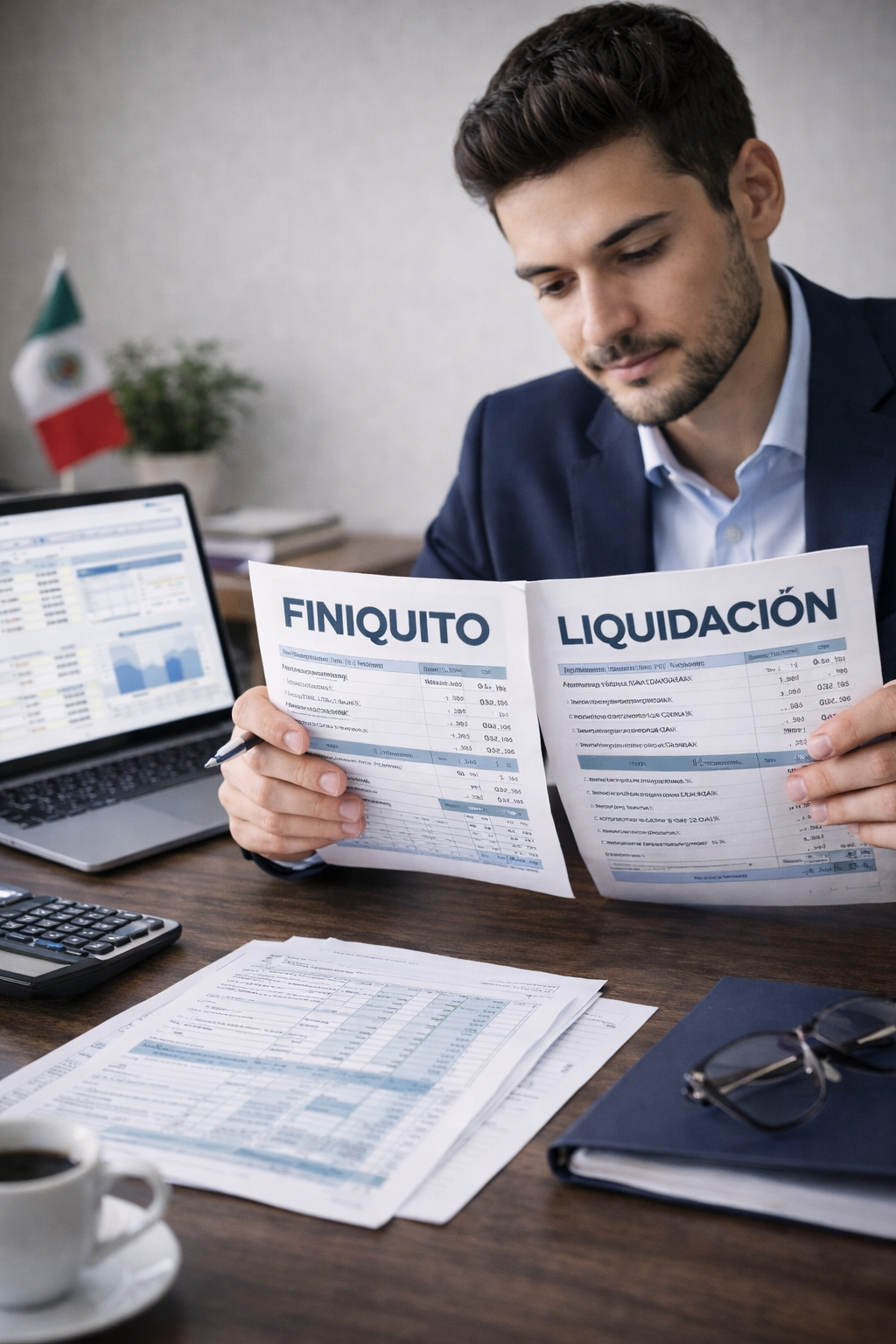 Cálculo preciso de finiquitos y liquidaciones conforme a la legislación laboral mexicana.