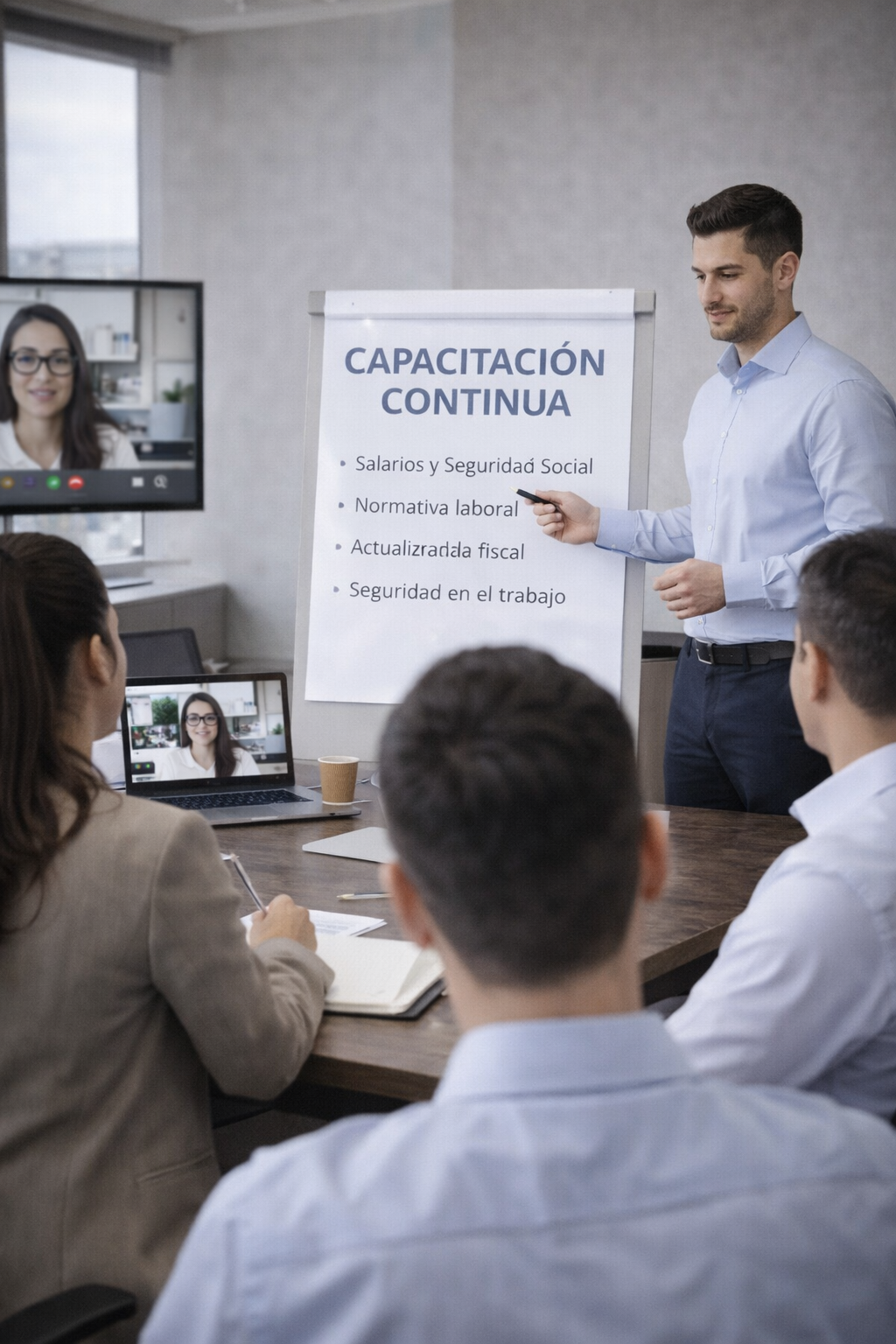 Capacitación continua en temas fiscales, laborales y administrativos para empresas en México.