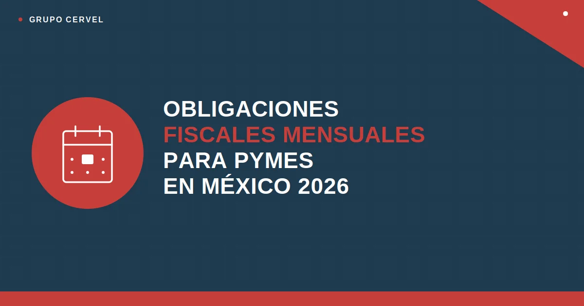 Obligaciones fiscales mensuales para pymes en México 2026 — Grupo CerVel Querétaro